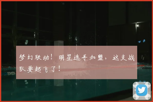 梦幻联动！明星选手加盟，这支战队要起飞了！